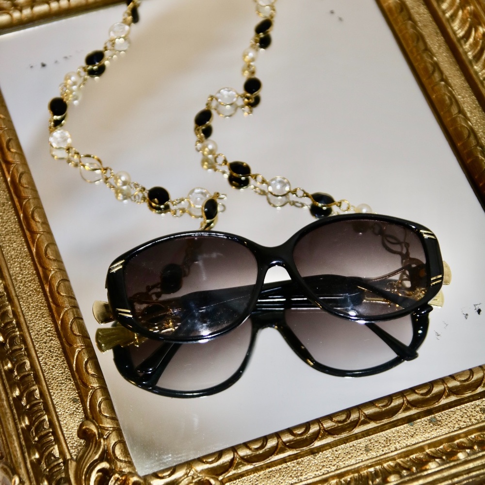 Gold and Black Sunglasses